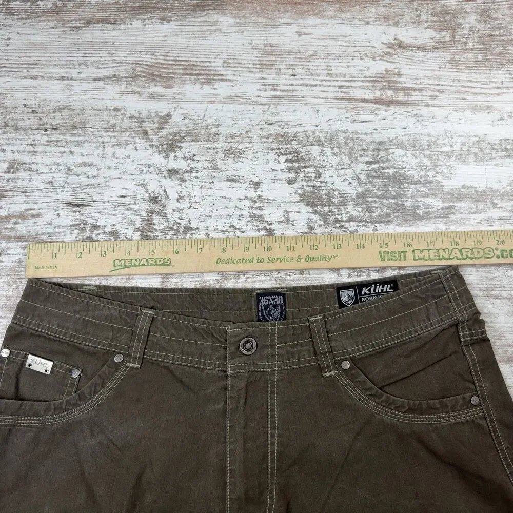 Kuhl Revolvr Hiking Pants Men 36x29 Brown Vintage Patina Dye Trail Workwear Gorp